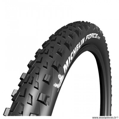 Pneu VTT 27.5x2.60 tringle souple marque Michelin force am performance line tubeless ready couleur noir (66-584)