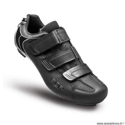 Chaussures vélo route marque FLR pro f35 taille 38 couleur noir 3 bandes auto agrippantes