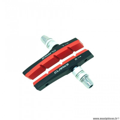 Portes patin VTT/e-bike/vae marque Clarks à vis v-brake asymetrique renforcé couleur rouge