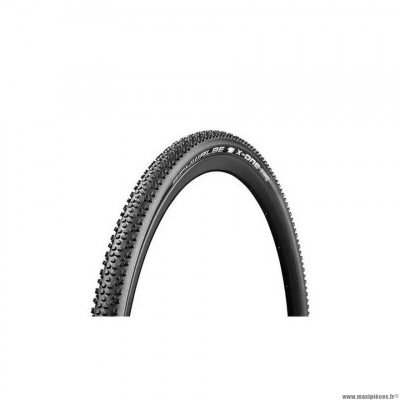 Pneu cyclocross 700x33 marque Schwalbe x-one couleur noir-beige tubetype-tubeless tringle souple (30-622)