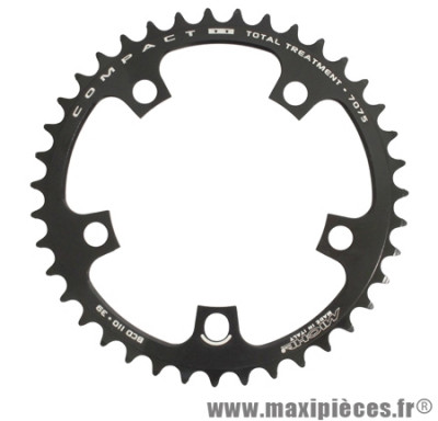 Plateau 39 dents route d.110 compact int noir alu (shimano et campagnolo) 9/10v. marque Miche - Pièce Vélo