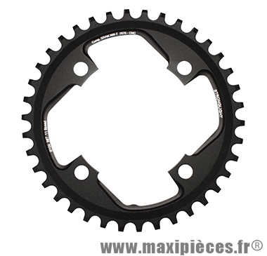 Plateau 38 dents VTT mono d.104 noir alu 7075 4 branches x01 11v. marque Stronglight - Pièce Vélo