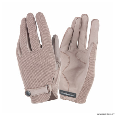 Gants vélo adulte long taille L marque tucano eva beige fermeture par pression